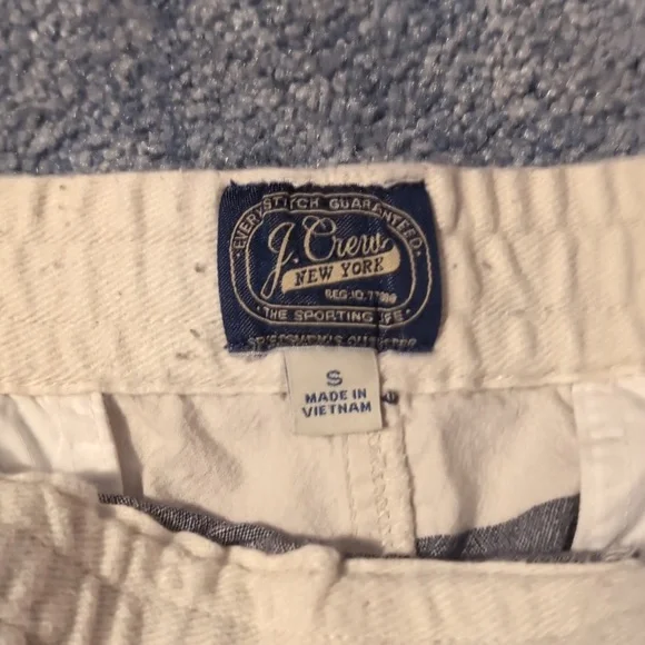 J. Crew blue-grey/white striped dock Shorts, small - Picture 2 of 3